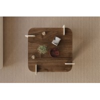 Журнальный столик Hanah Home Afrolli Walnut Travertine фото №4 — интернет-магазин Desire.md