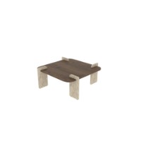 Журнальный столик Hanah Home Afrolli Walnut Travertine фото №5 — интернет-магазин Desire.md