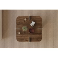 Măsuţă cafea Hanah Home Poalla Walnut Travertine imaginea #4 — magazin online Desire.md