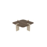 Măsuţă cafea Hanah Home Poalla Walnut Travertine imaginea #5 — magazin online Desire.md