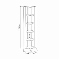 Etajeră Hanah Home Nati Corner Light Mocha imaginea #3 — magazin online Desire.md