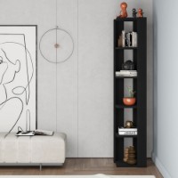 Стеллаж Hanah Home Nati Corner Black Wood фото №2 — интернет-магазин Desire.md
