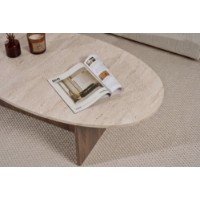 Măsuţă cafea Hanah Home Orba Travertine Venezia Walnut imaginea #6 — magazin online Desire.md