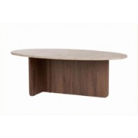Măsuţă cafea Hanah Home Orba Travertine Venezia Walnut imaginea #7 — magazin online Desire.md