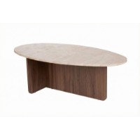 Măsuţă cafea Hanah Home Orba Travertine Venezia Walnut imaginea #8 — magazin online Desire.md