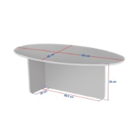 Măsuţă cafea Hanah Home Orba Travertine Venezia Walnut imaginea #9 — magazin online Desire.md