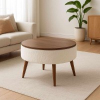 Măsuţă cafea Hanah Home Noya Round White