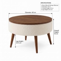 Măsuţă cafea Hanah Home Noya Round White imaginea #4 — magazin online Desire.md