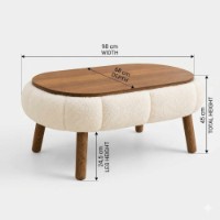 Măsuţă cafea Hanah Home Papatya White imaginea #3 — magazin online Desire.md