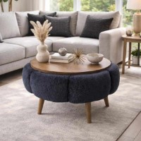 Măsuţă cafea Hanah Home Papatya 60 Anthracite Walnut