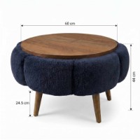 Măsuţă cafea Hanah Home Papatya 60 Anthracite Walnut imaginea #4 — magazin online Desire.md