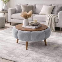 Măsuţă cafea Hanah Home Papatya 60 Grey Walnut
