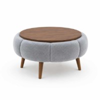 Măsuţă cafea Hanah Home Papatya 60 Grey Walnut imaginea #2 — magazin online Desire.md