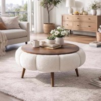 Măsuţă cafea Hanah Home Papatya 60 White Walnut