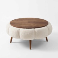 Măsuţă cafea Hanah Home Papatya 60 White Walnut imaginea #3 — magazin online Desire.md
