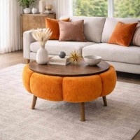 Măsuţă cafea Hanah Home Papatya 60 Orange Walnut