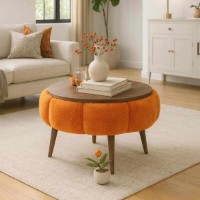 Măsuţă cafea Hanah Home Papatya 60 Orange Walnut imaginea #2 — magazin online Desire.md