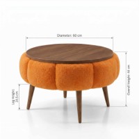 Măsuţă cafea Hanah Home Papatya 60 Orange Walnut imaginea #4 — magazin online Desire.md