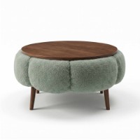 Măsuţă cafea Hanah Home Papatya 60 Green Walnut imaginea #3 — magazin online Desire.md