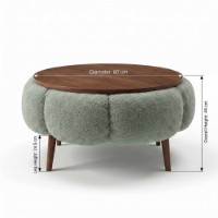 Măsuţă cafea Hanah Home Papatya 60 Green Walnut imaginea #4 — magazin online Desire.md