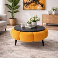 Măsuţă cafea Hanah Home Papatya 60 Orange Black Marble