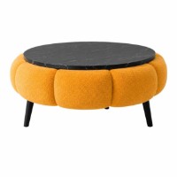 Măsuţă cafea Hanah Home Papatya 60 Orange Black Marble imaginea #3 — magazin online Desire.md