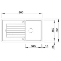 Chiuvetă de bucătărie Blanco Zia 45SL (527384) imaginea #2 — magazin online Desire.md