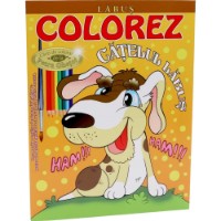 Carte de colorat pentru copii Casa Povestilor Colorez №13 Catelusul Labus