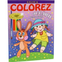 Carte de colorat pentru copii Casa Povestilor Colorez №15 Jucarii Pentru Fete