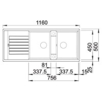 Chiuvetă de bucătărie Blanco Zia 8S (515602) imaginea #2 — magazin online Desire.md