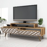 Comodă TV Hanah Home City Walnut White imaginea #2 — magazin online Desire.md