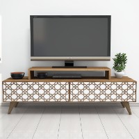 Comodă TV Hanah Home City Walnut White imaginea #3 — magazin online Desire.md
