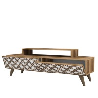 Comodă TV Hanah Home City Walnut White imaginea #4 — magazin online Desire.md