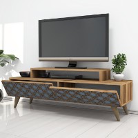Comodă TV Hanah Home City Walnut Chalcedony imaginea #2 — magazin online Desire.md