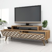 Comodă TV Hanah Home City Walnut Cream imaginea #2 — magazin online Desire.md