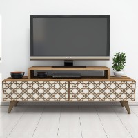 Comodă TV Hanah Home City Walnut Cream imaginea #3 — magazin online Desire.md
