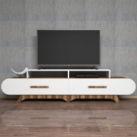 Comodă TV Hanah Home Flora Walnut White imaginea #3 — magazin online Desire.md