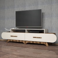 Comodă TV Hanah Home Flora Walnut Cream