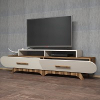 Comodă TV Hanah Home Flora Walnut Cream imaginea #2 — magazin online Desire.md