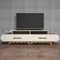 Comodă TV Hanah Home Flora Walnut Cream imaginea #3 — magazin online Desire.md