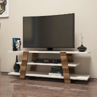 Comodă TV Hanah Home Flower Walnut Cream