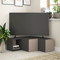 Comodă TV Hanah Home Compact Anthracite Light Mocha