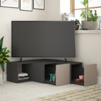 Comodă TV Hanah Home Compact Anthracite Light Mocha imaginea #2 — magazin online Desire.md
