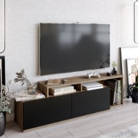 Comodă TV Hanah Home Nexera Walnut Black