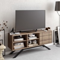 Comodă TV Hanah Home North Black Walnut