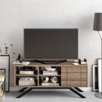 Comodă TV Hanah Home North Black Walnut imaginea #2 — magazin online Desire.md