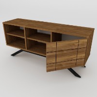 Comodă TV Hanah Home North Black Walnut imaginea #5 — magazin online Desire.md