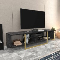Comodă TV Hanah Home Asal 150 Black Gold imaginea #2 — magazin online Desire.md
