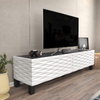 Comodă TV Hanah Home Lerze White Black imaginea #2 — magazin online Desire.md
