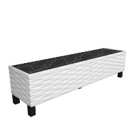 Comodă TV Hanah Home Lerze White Black imaginea #4 — magazin online Desire.md